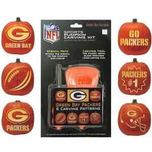 Packers Pumpkin Carving Kit NFL Green Bay Team Logo 6 Designs Stencil Halloween